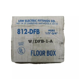 LEW Electric 812-DFB Brass Double Outlet Electrical Floor Box