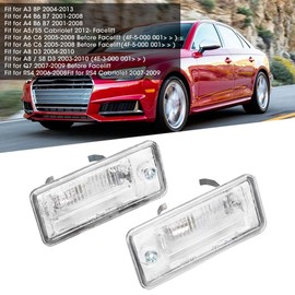 License Plate Lamp, Pair of License Plate Light 8E0807430A 8E0807430B Fit for A3 A4 A5 A6 C6 A8 D3 Q7 RS4