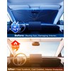 [2025 Upgrade] Doogoocoo Windshield Sun Shade [Ice-Crystal Cooling & 100%