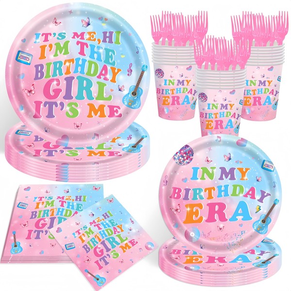 DOOGA 140pcs Its Me Hi I‘m The Birthday Girl Pink
