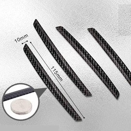 4 Pcs Car Universal Carbon Fiber Door Guard, Decorative Door Protector, Door Edge Protection Strip, Bumper Guard, Anti-collision Door Protecto