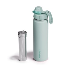 Vesmoon Vessence - Botella infusora de té de acero inoxidable de 24 onzas para té de hojas sueltas, agua, hierbas, frutas - Con aislamiento de triple 