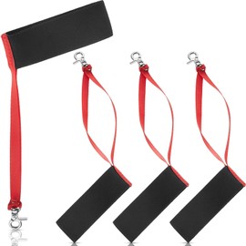 2 Pairs Sport Glove Strap Winter Wrist Strap Elastic Gloves Ski Straps Leash Strap Clip with Metal Button for Hanging Glove(3.9 x 1.2 Inch)