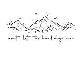 (3PCS) Don't Let The Hard Days Win Sticker for Water Bottles Sticker, Laptop Sticker, Car Sticker (3 Inches)