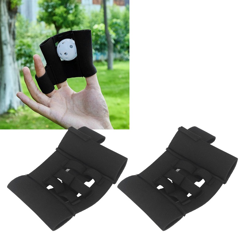 2Pcs Baseball Training Catching Glove Black Soft Comfortable Mini Baseball