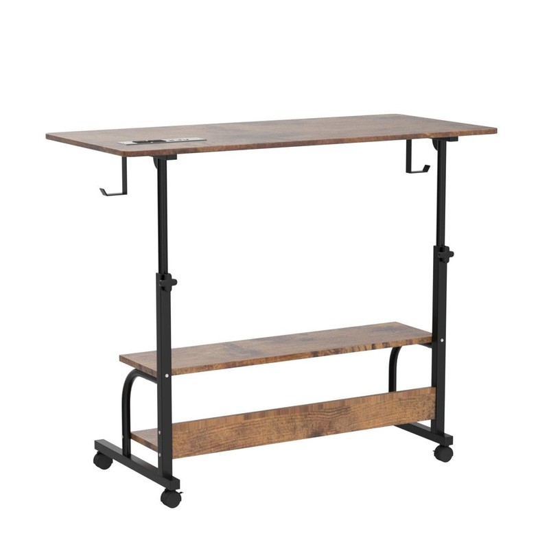Armocity Height Adjustable Standing Desk with Power Outlets, 39" Manual