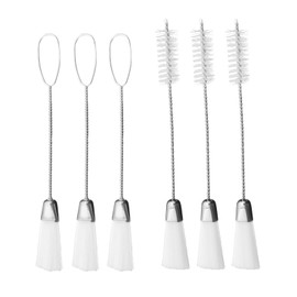 LT Easiyl 6Pcs Sewing Machine Cleaning Brush Dual End Nylon Brush Multi Functional Cleaning Brush Lint Brush Cleaning Tools Set White