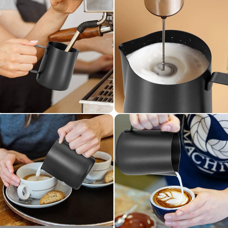Milk Frothing Pitcher 600ml/20oz Steaming Pitchers Stainless Steel Milk Coffee