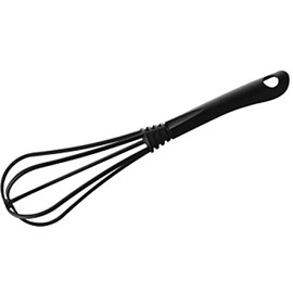 FACKELMANN 23740 Nero, Cucharón Servir, Nylon Nailon, Colour , Antiadherent, Resistant 180ºC, Apto Lavavajillas, 1ud Serving Spoon 30 cm