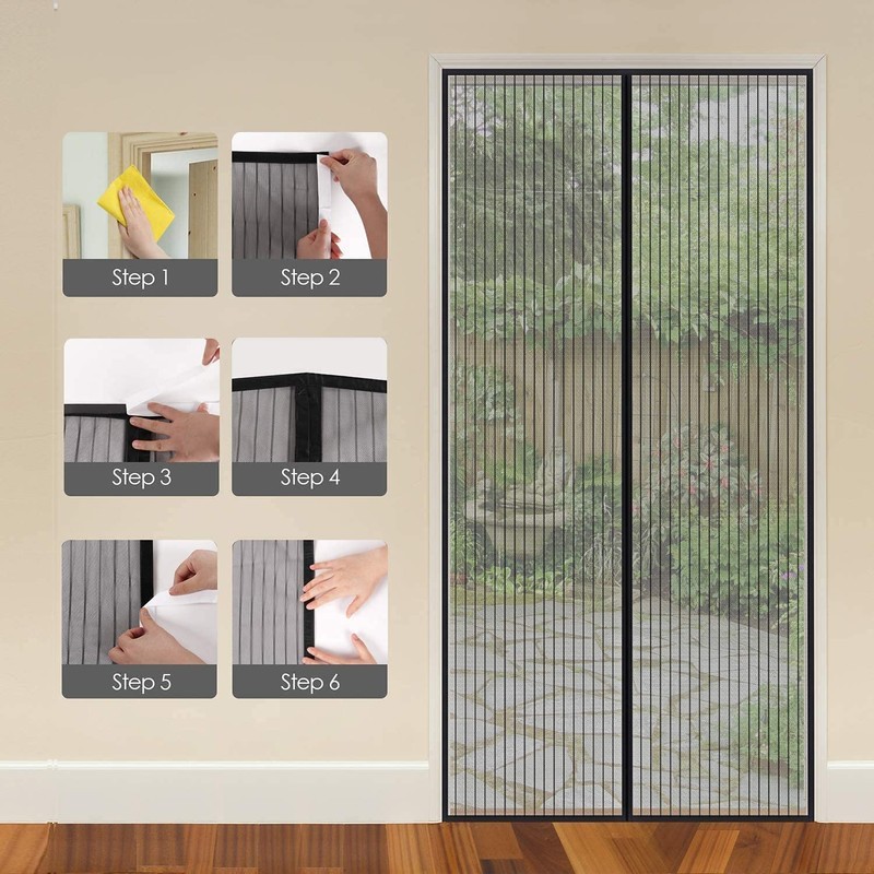 MYCARBON Magnetic Fly Screen Door, Upgrade Enhanced Screen Mesh, Powerful