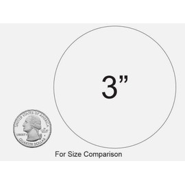 Dots Round Vinyl Color Coded Inventory Label Chrome Red 3 Inch Stickers Pk of 3