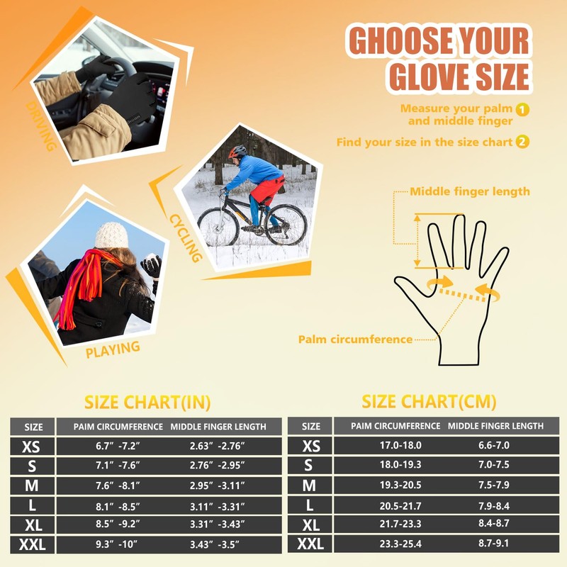 ihuan Winter Waterproof Gloves Cold Weather - Snow Ski Windproof