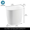 iDesign Slim Plastic Bathroom Trash Can, Small Garbage Bin for