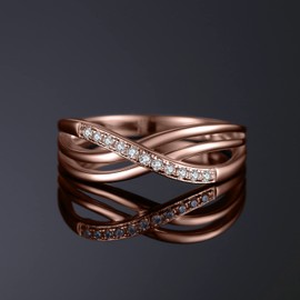 JewelryPalace Infinity Wrap Ring Engagement Ring Infinity Promise Wedding Rings Ring Silver 925 Women's Cubic Zirconia Silver Rings Wedding Rings Proposal Ring Rings Women's Jewellery Rose Gold Gold,