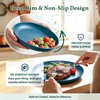 Homienly Unbreakable Salad Plates 12 PCS Wheat Straw Deep Plates