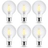 OHBULBS 6 Pack - G25 Cut Glass Clear LED Light
