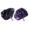 SUNYIK Natural Raw Amethyst Crystal Cabinet Knob with Screws, Healing