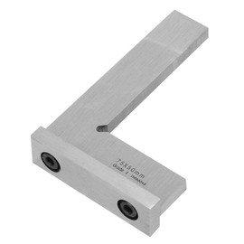 2 "Maquinista Cuadrado De Acero De Carbono De Alta Precisión Regla De ángulo De 90 Grados Con Asientos Para Carpintero Maquinista Din875, Escuadra Carpintero, Escuadras Para Carpintería(75x50)