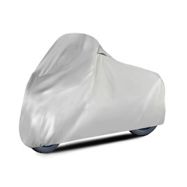 DaShield Lightweight Motorcycle Cover with Air Vents, All Season Water Resistant, Dust, UV Protection, Universal Indoor/Outdoor Scooter Cover (L)