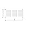 LIRAST 10x4 Vent Cover with Built-in Screen - White Return