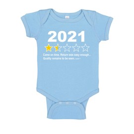 2021 1.5 Star Review On Time Return Easy Enough Quality Remains Lt Blue Bodysuit & Bow Tie Bib Set 6 Months