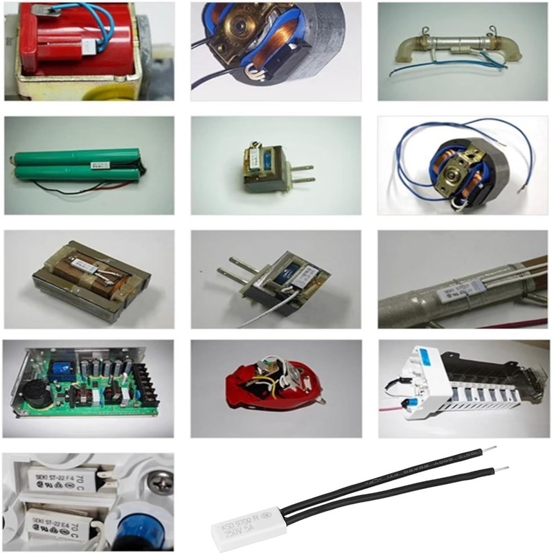 Pack of 10 KSD9700 Temperature Switch, Normally Open Temperature Switch,