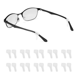 lvvfit Anti-slip Ear Hooks Holder Eyeglasses Retainers Silicone Glasses Temple Holders for Glasses Sunglasses (Clear 10 pairs)
