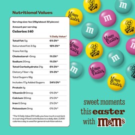 M&M'S WORLD Easter Milk Chocolate Candy Favors, Festive Spring Themed Treats in sharable favor packs, Perfect for Egg Hunts, Basket Fillers, Party Favors, and Seasonal Snacking
