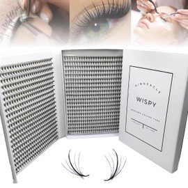 Promade Volume Fans | 1200 Fans | Premium Handmade Lashes For Professional Eyelash Extensions | Volume & Wispy Premade Fans | XXL Box - 40 lines - 0.07 - C,CC,D,L,M curl (Wispy 5D| D curl | 10-13mm)