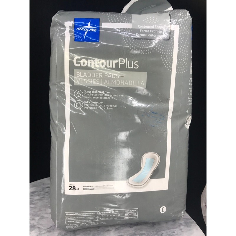 Medline Contour Plus Bladder Pads, Pack Of 28 Count Med