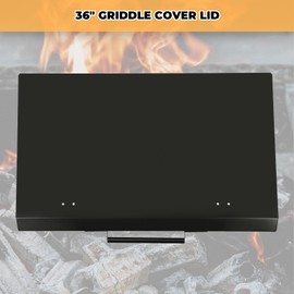 ECOTRIC 36" Griddle Cover Lid Powder Coated Black Aluminum Compatible with 36" Blackstone Griddle Black Stone