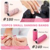 120 Stück Kleines Nagelschleifbänder, 240 Grit und 180 Grit Schleifbänder