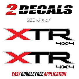 TIRESFX XTR 4x4 Decal Stickers Truck Bed Side (Set of 2) 2004-2014