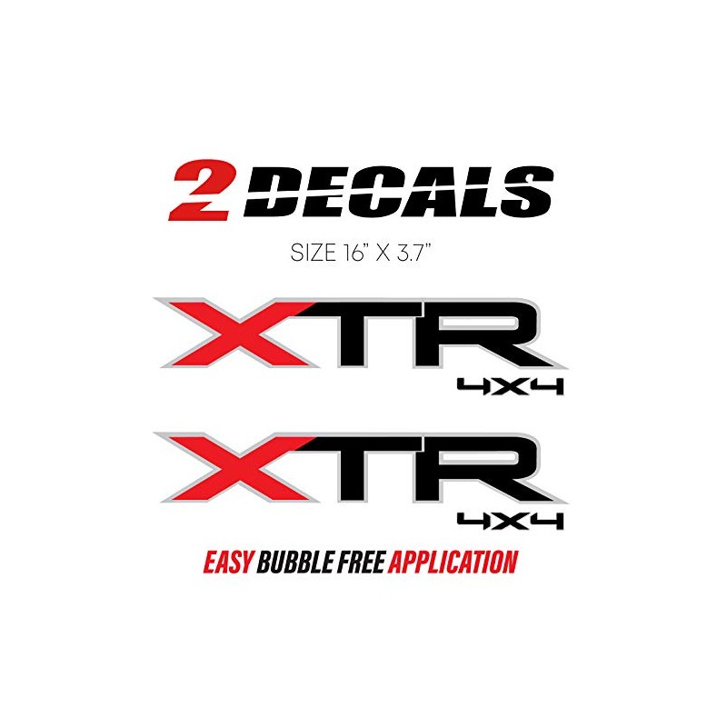 TIRESFX XTR 4x4 Decal Stickers Truck Bed Side (Set of