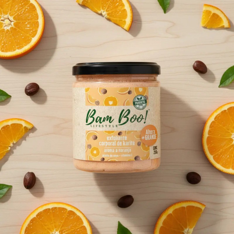 Exfoliante Corporal Base Aceite Aroma Vainilla 250g Bam Boo!