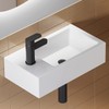 Small Bathroom Sink, HOROW 18" x10" Wall Mount Sink Rectangle