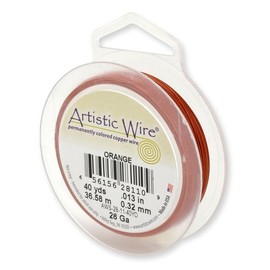 Artistic Wire 26-Gauge Orange Wire, 30-Yards