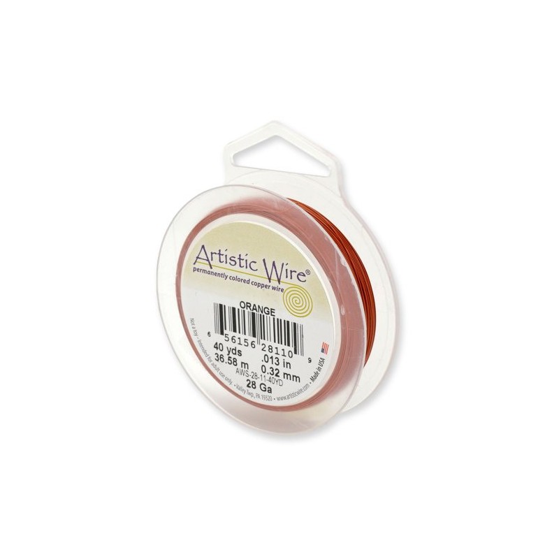 Artistic Wire 26-Gauge Orange Wire, 30-Yards