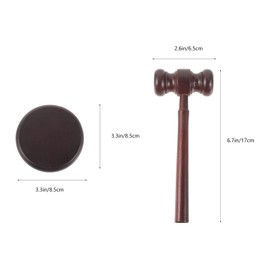 Gavel and Sound Block Wood Auction Gavel, Judge Lawyer Gavel with Base Judge Costume Gavel Law Court Judge Hammer Mallet For Judge Lawyer Student Auction Prop Dress Up Party
