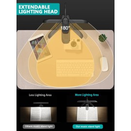 Vekkia 64 Led Rechargeable Music Stand Light - Folding Clip On Piano Lamp, Portable ...