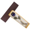 Golded Rose Flower Gift 24K Bright Deep Blue Base for