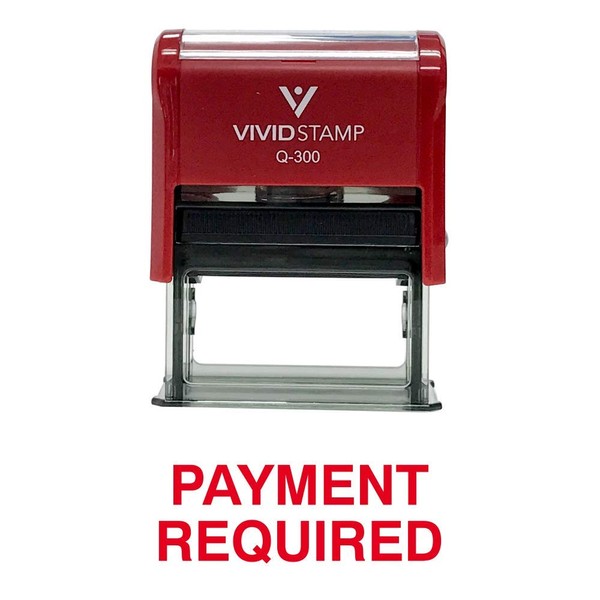 Payment Required Office Self Inking Rubber Stamp (Red Ink) -
