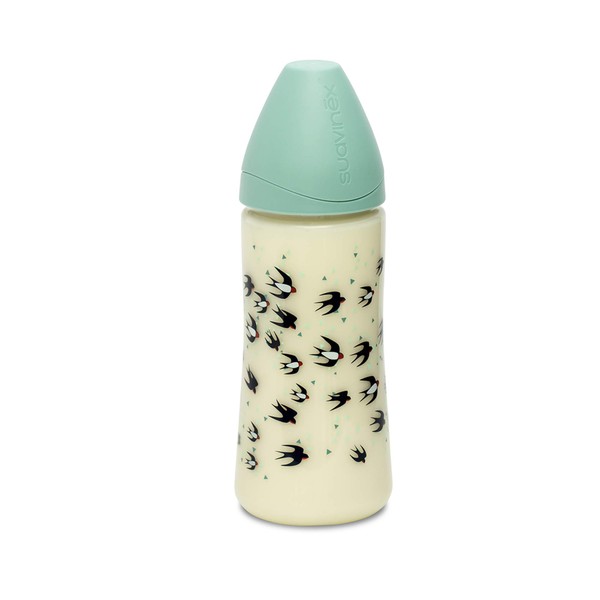 SUAVINEX Biberon Flujo Papilla Swallows, Azul, 360 Ml, Paquete de
