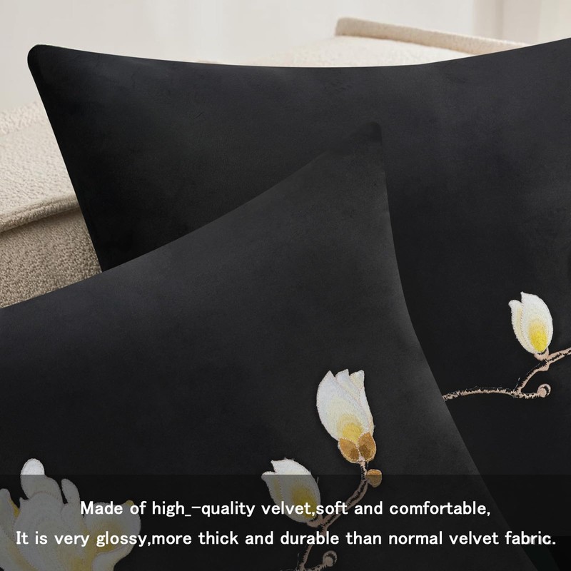 European Luxury Velvet Throw Pillow Cover 18 x 18 Inch,