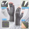 1-Pair Fingerless Anti-Slip Breathable Compression Gloves for Hand Arthritis, Carpal