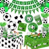 172 Pcs Soccer Party Plates Tableware Set Serves 24 Soccer