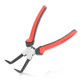 LEONTOOL 7 Inches Internal Master Cylinder Snap Ring Pliers Heavy Duty 90 Degree Long Nose Pliers with TPR Handle Internal Ring Retaining Circlip Pliers Ring Remover Pliers for Trucks Motorcycles Cars