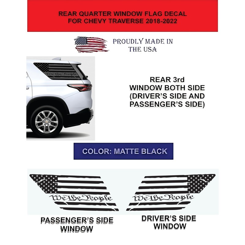 Compatible with Chevy Traverse 2018-2023 | Precut We The People