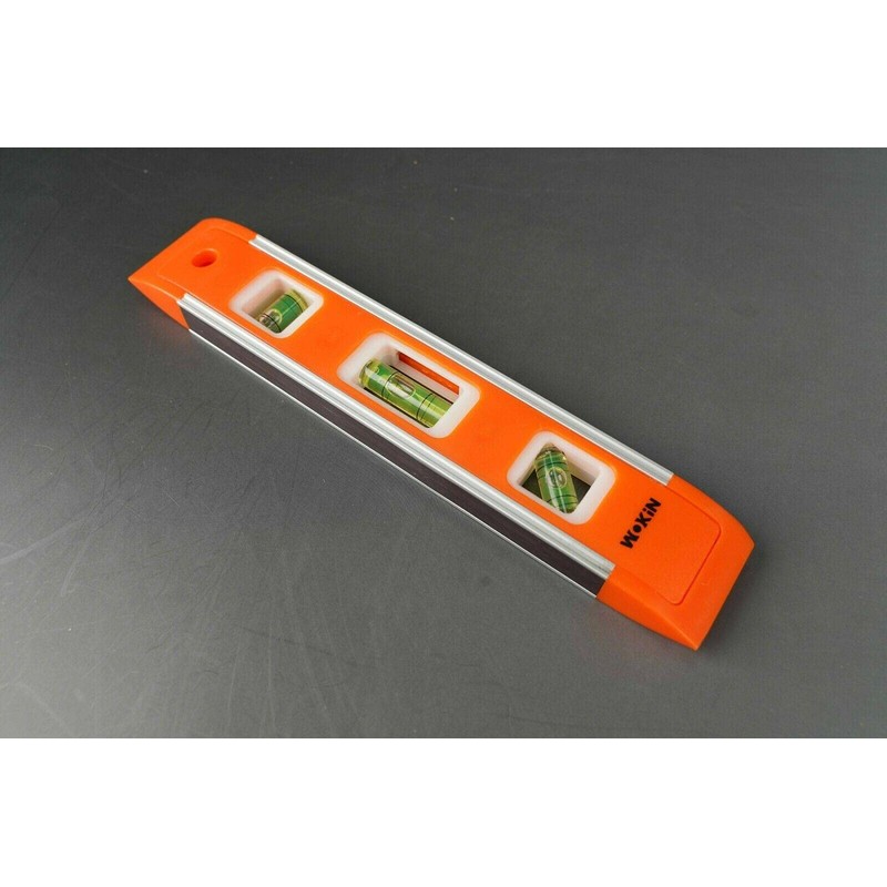 TOOLSTEK WOKIN Magnetic Spirit Levels Shock Proof Torpedo Level 22.5cm