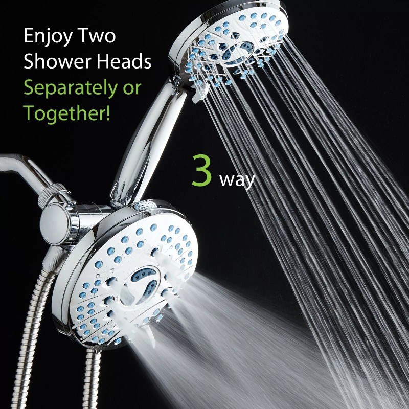 AquaCare AS-SEEN-ON-TV Antimicrobial 50-mode 3-way Shower Combo with Built-in Power